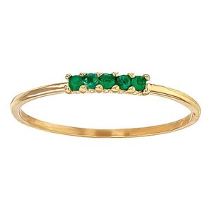 BAGUE MANON FINE 5 ÉMERAUDES