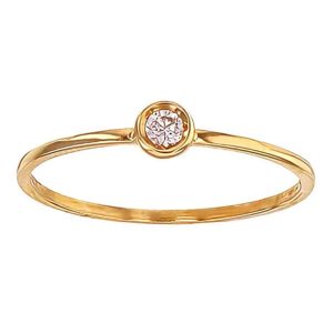 BAGUE ROMY SOLITAIRE AVEC DIAMANT 0,07CT EN OR