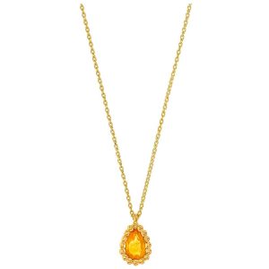 COLLIER HERMINE CITRINE