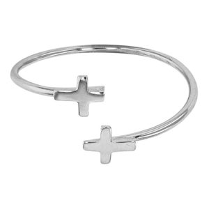 BAGUE LOUNA 2 CROIX EN ARGENT