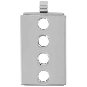 PENDENTIF LUCIEN EN ACIER AVEC RONDS AJOUTÉS