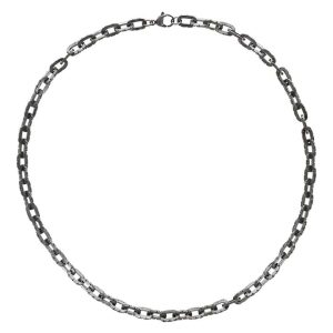 COLLIER ELIO À MAILLE CRANTÉE EN ACIER MAT