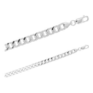 BRACELET LEO HOMME MAILLE GOURMETTE EN ARGENT