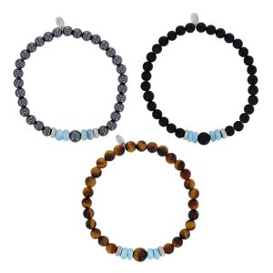 LOT DE 3 BRACELETS MARCEL LARIMAR AVEC PENDENTIF