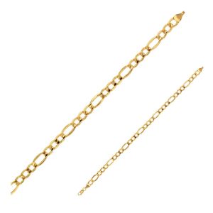 BRACELET MIRA MAILLE FIGARO TRIPLE EN OR