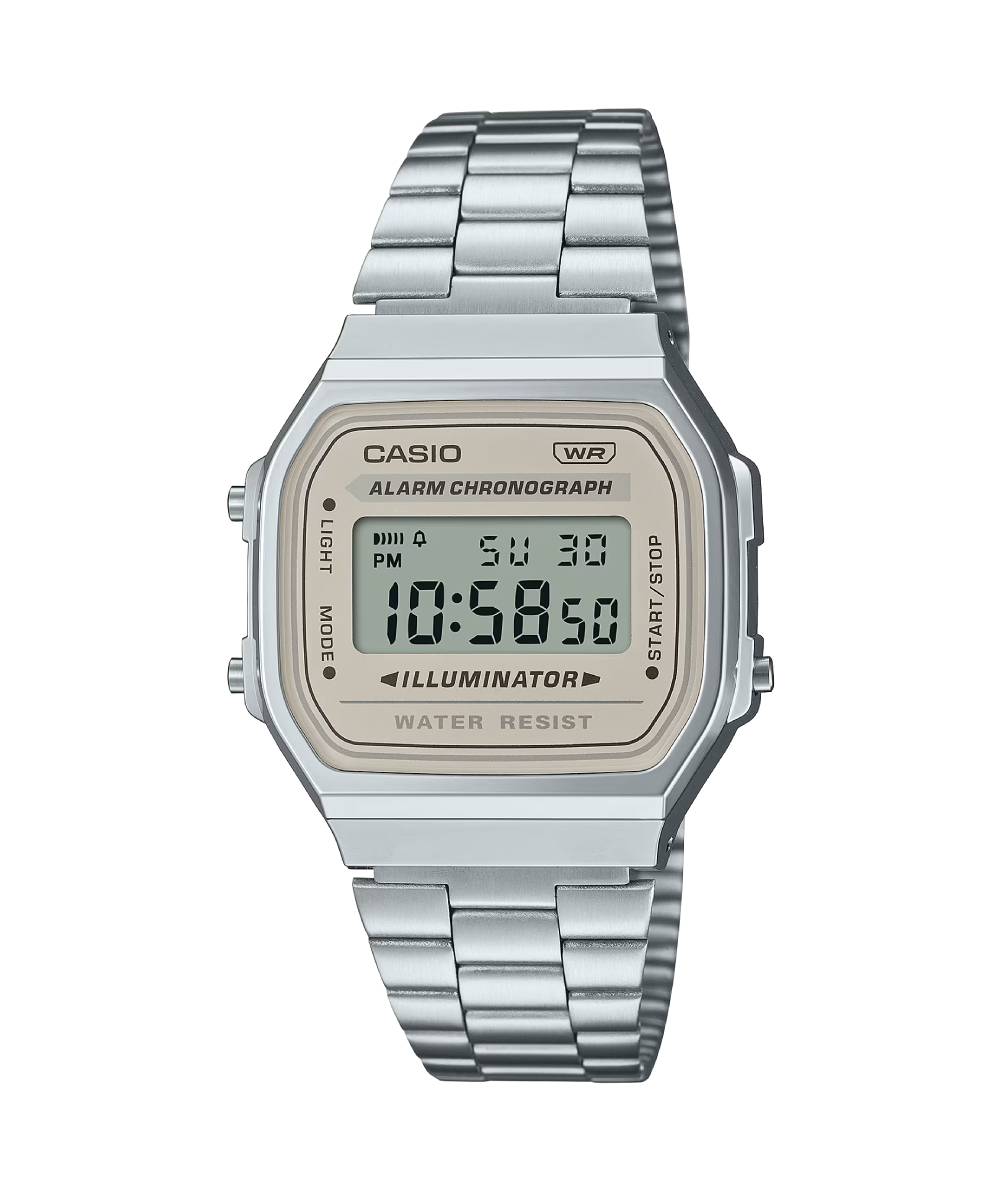 MONTRE CASIO VINTAGE DIGITAL CADRAN BEIGE