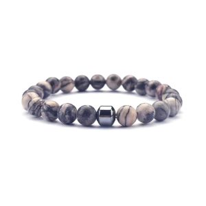 BRACELET EN AGATE NOIR