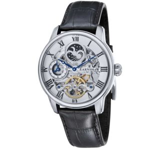 MONTRE EARNSHAW LONGITUDE DUAL TIME AUTOMATIC CLASSIC WHITE