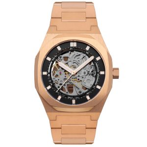 MONTRE EARNSHAW DRAKE SKELETON AUTOMATIC TREASURY ROSE GOLD