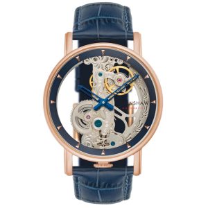MONTRE EARNSHAW FOWLER BRIDGE SKELETON AUTOMATIC BLUE