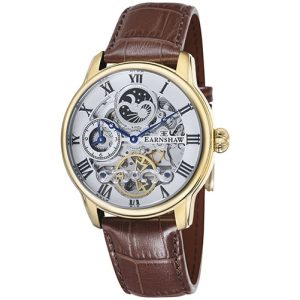 EARNSHAW LONGITUDE DUAL TIME AUTOMATIC MEDALLION GOLD