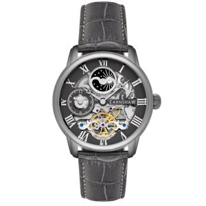 MONTRE EARNSHAW LONGITUDE ACIER NOIR