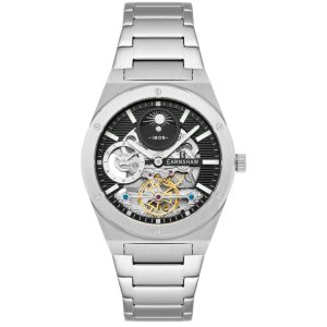 MONTRE EARNSHAW CANARD ARGENT NOIR
