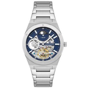 MONTRE EARNSHAW CANARD BLEU ARGENTE