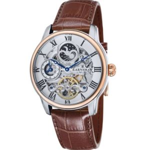 MONTRE EARNSHAW LONGITUDE DUAL TIME AUTOMATIC FINE BROWN