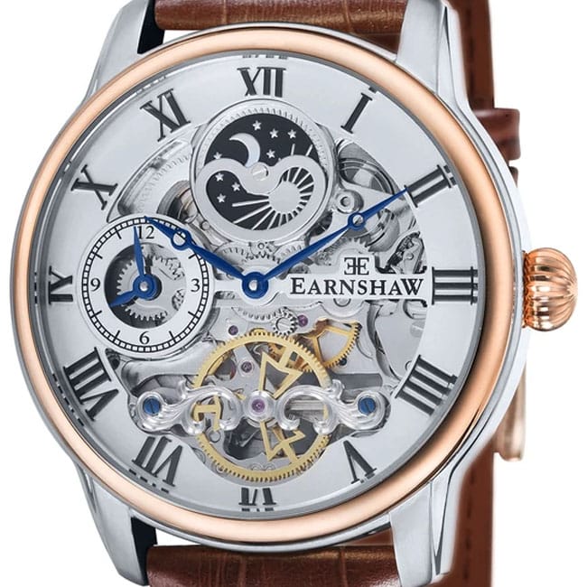 MONTRE EARNSHAW LONGITUDE DUAL TIME AUTOMATIC FINE BROWN – Image 2