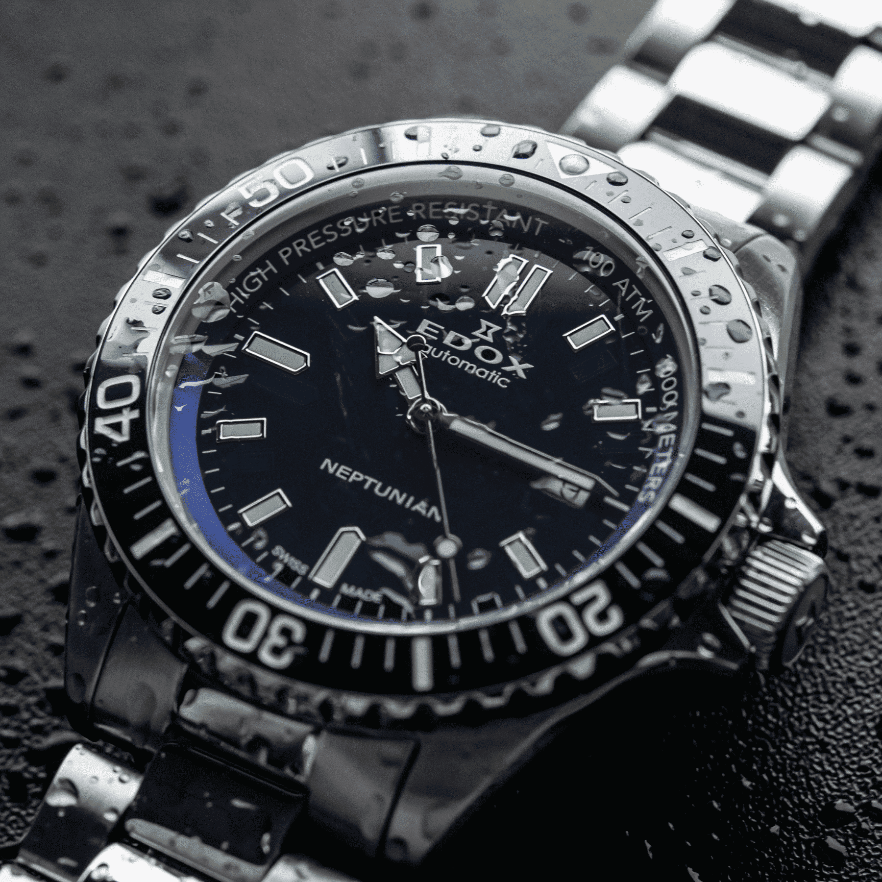 MONTRE EDOX NEPTUNIAN AUTOMATIC BLUE – Image 3
