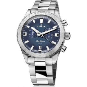 MONTRE EDOX SKYDIVER CHRONOGRAPHE BLEU