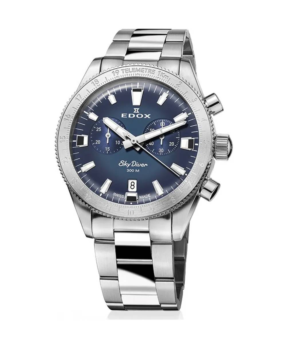 MONTRE EDOX SKYDIVER CHRONOGRAPHE BLEU