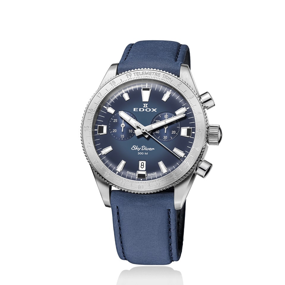 MONTRE EDOX SKYDIVER CHRONOGRAPHE BLEU – Image 3