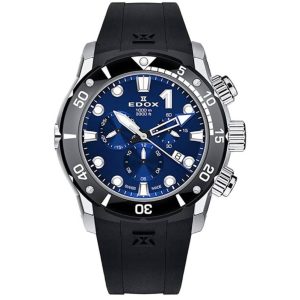 MONTRE EDOX CO-1 CHRONOGRAPHE BLEU NOIR