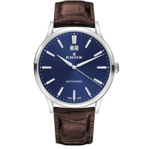 MONTRE EDOX LES VAUBERTS GRANDE DATE BLEU