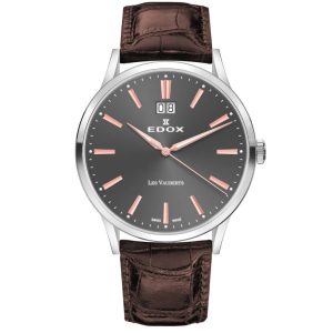 MONTRE EDOX LES VAUBERTS GRANDE DATE INDEX ROSÉS