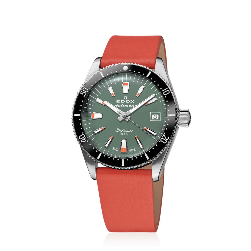 MONTRE EDOX PARACHUTISTE AUTOMATIQUE 38MM VERT – Image 3