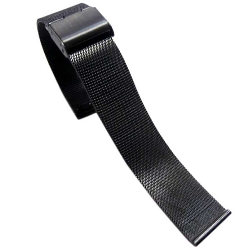 BRACELET ACIER MAILLE MILANAISE FINE NOIR – Image 7