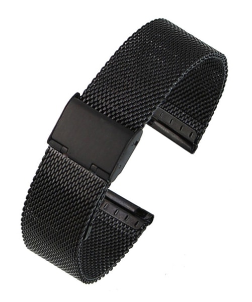 BRACELET ACIER MAILLE MILANAISE FINE NOIR – Image 8