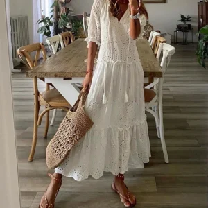 Michelle - Robe Tunique Maxi Brise d'Été