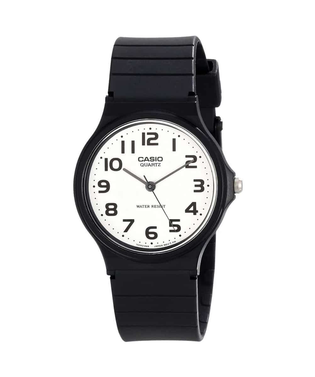 MONTRE CASIO ANALOGIQUE MIXTE NOIR CADRAN BLANC