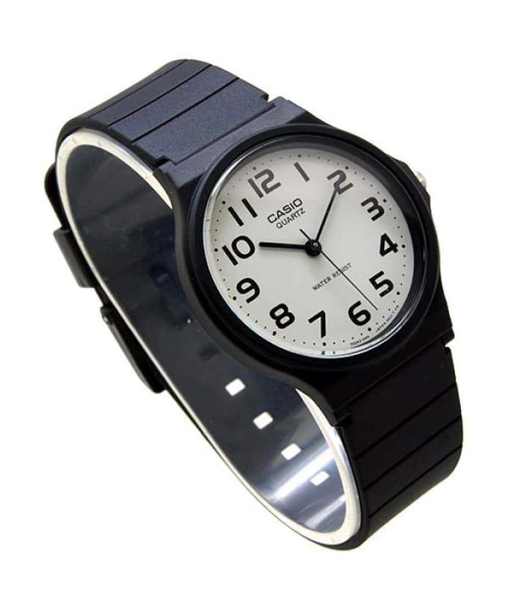 MONTRE CASIO ANALOGIQUE MIXTE NOIR CADRAN BLANC – Image 3