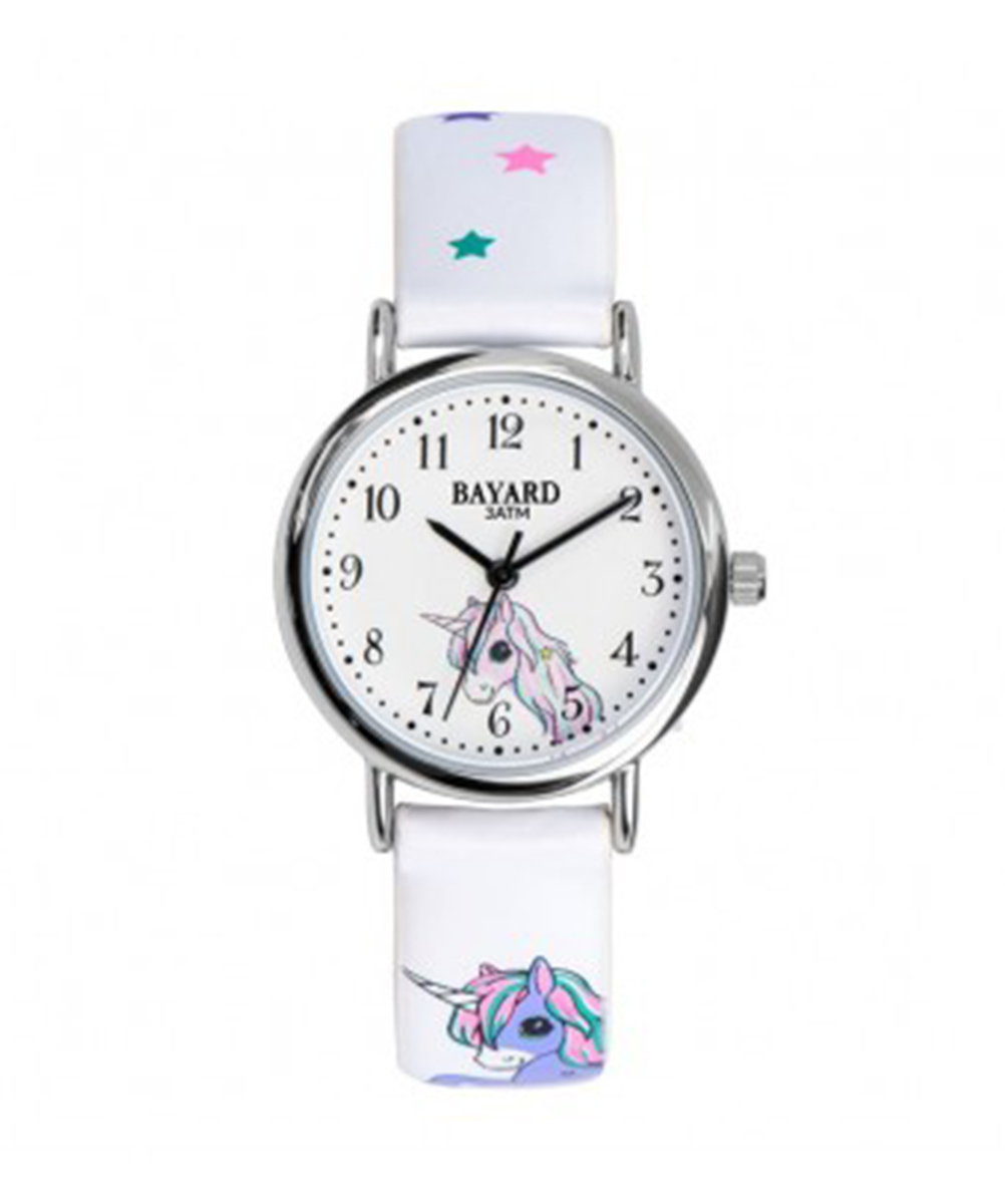 MONTRE BAYARD ENFANT MOTIF LICORNE ÉTOILÉE