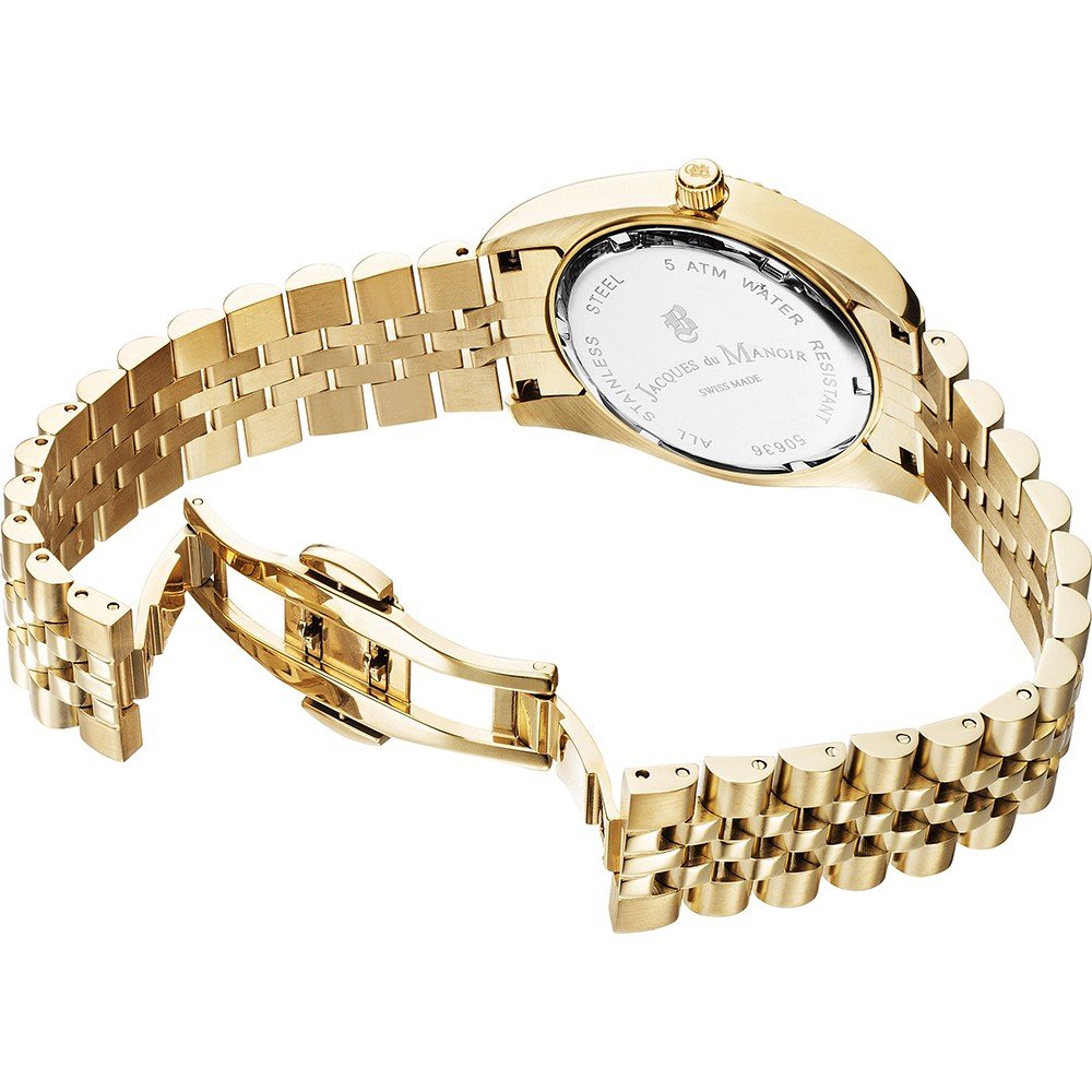 MONTRE JACQUES DU MANOIR BLANC DORÉ INSPIRATION 26MM – Image 4