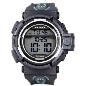 MONTRE XONIX NUMERIQUE EN CAOUTCHOUC GRIS