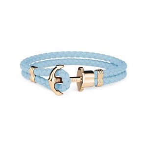 PAUL HEWITT PHREP LEATHER HELLBLAU LIGHT BLUE GOLD