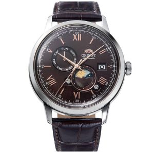 MONTRE ORIENT BAMBINO SUN AND MOON BROWN