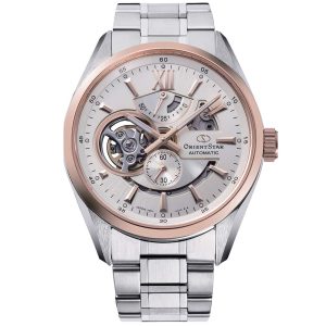 MONTRE ORIENT STAR 50 H MODERN SKELETON ARGENT ROSE GOLD