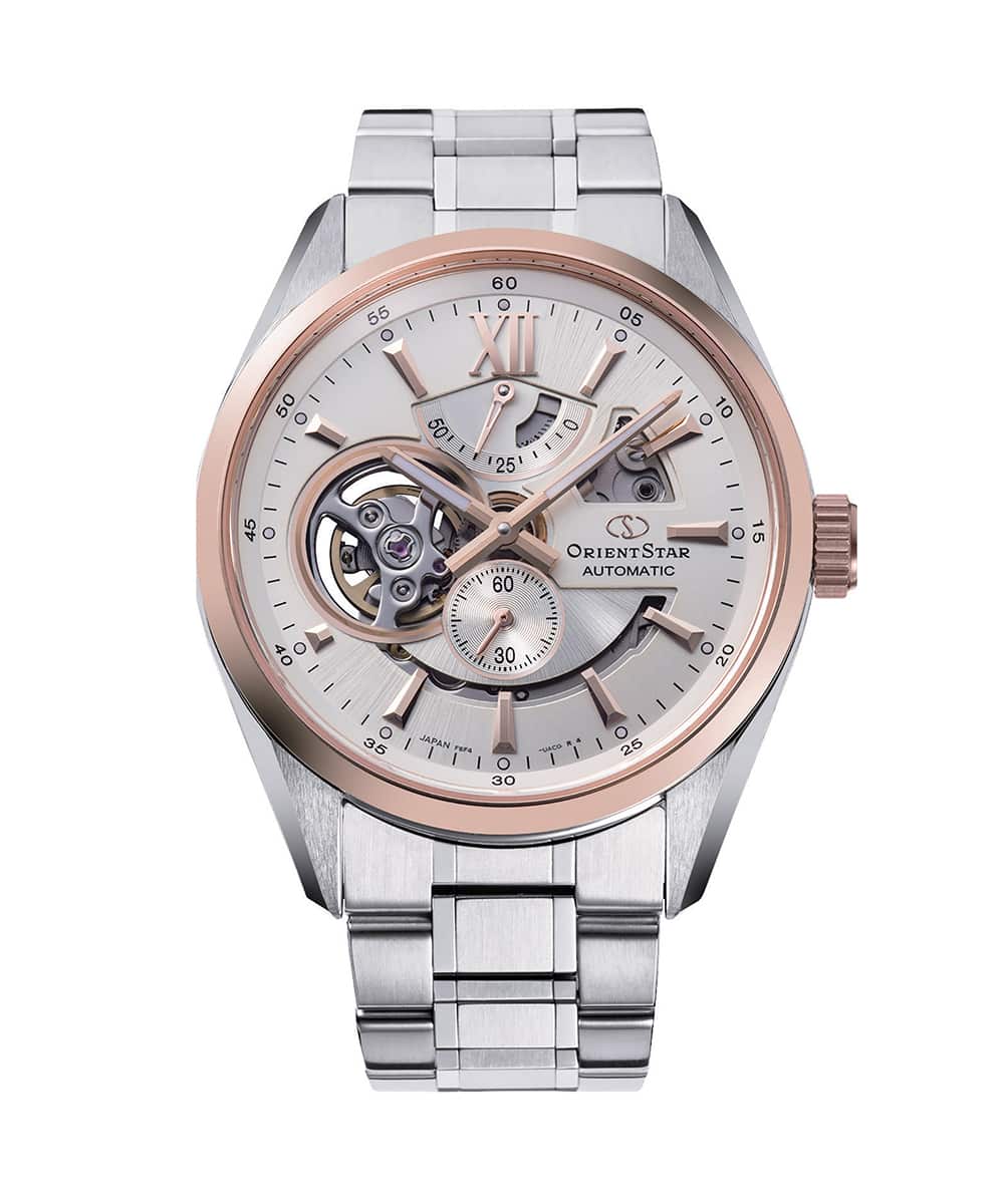 MONTRE ORIENT STAR 50 H MODERN SKELETON ARGENT ROSE GOLD