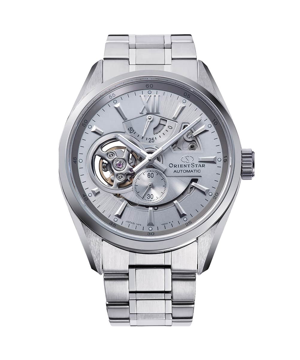 MONTRE ORIENT STAR 50 H MODERNE SQUELETTE ARGENT