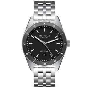 MONTRE STERNGLAS MARUS AUTOMATIC SILVER BLACK