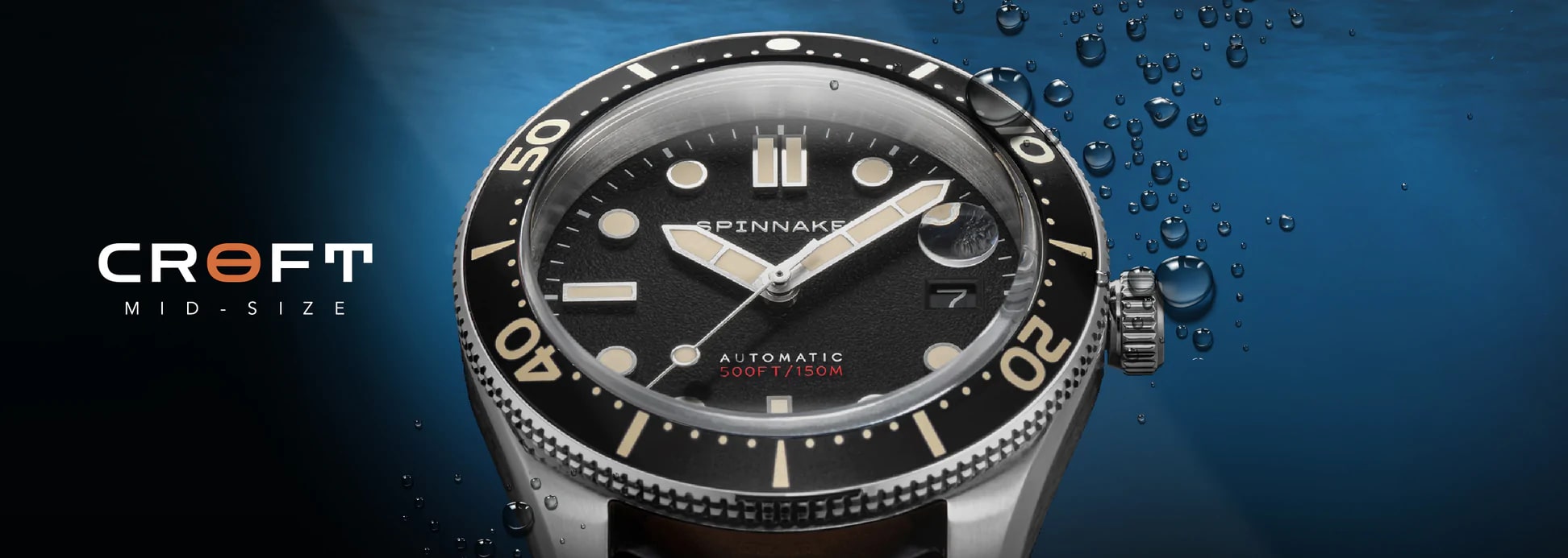 MONTRE SPINNAKER CROFT MID SIZE ANCHOR BLACK – Image 8