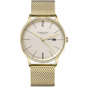 MONTRE STERNGLAS BERLIN SEPIA GOLD MILANAIS