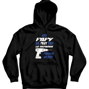 Sweat à capuche "Papy répare..."