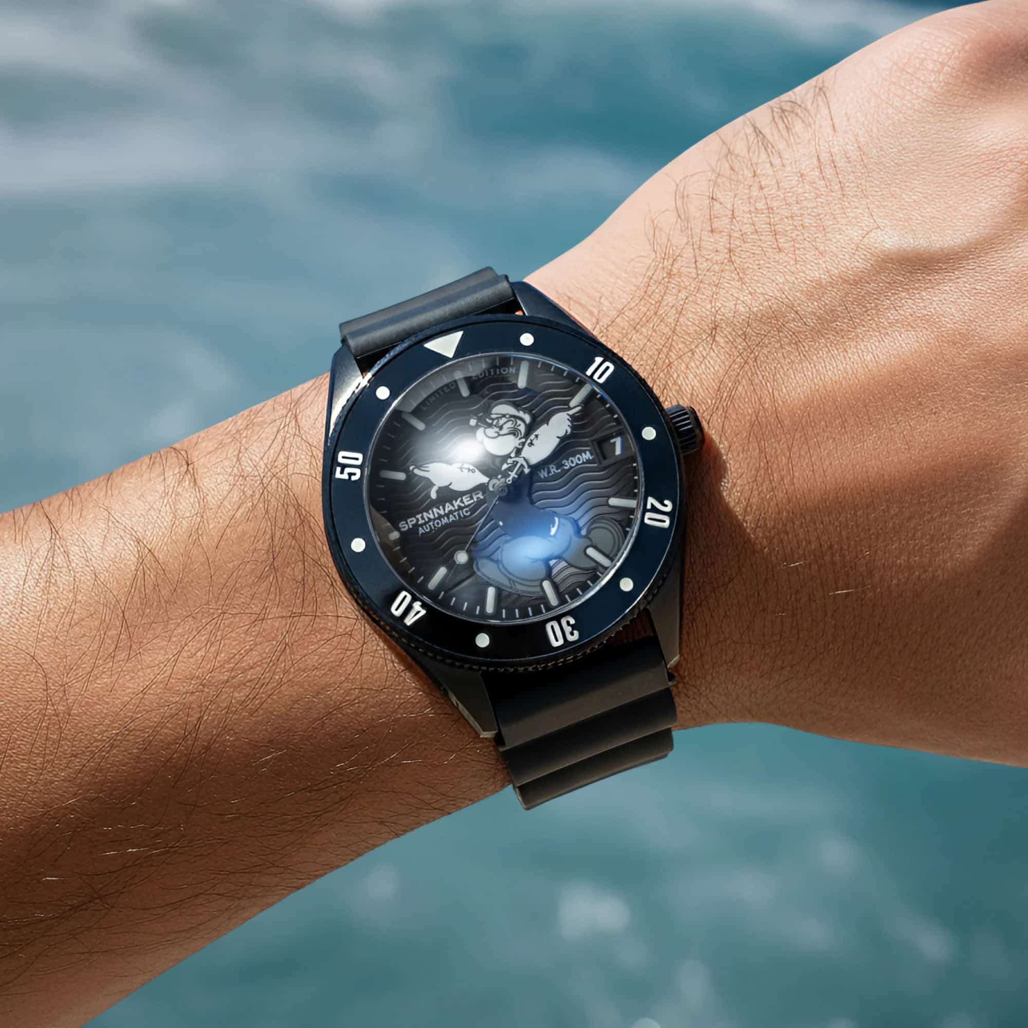 MONTRE SPINNAKER CHALLENGER POPEYE ANCHOR ARMS NOIR – Image 8