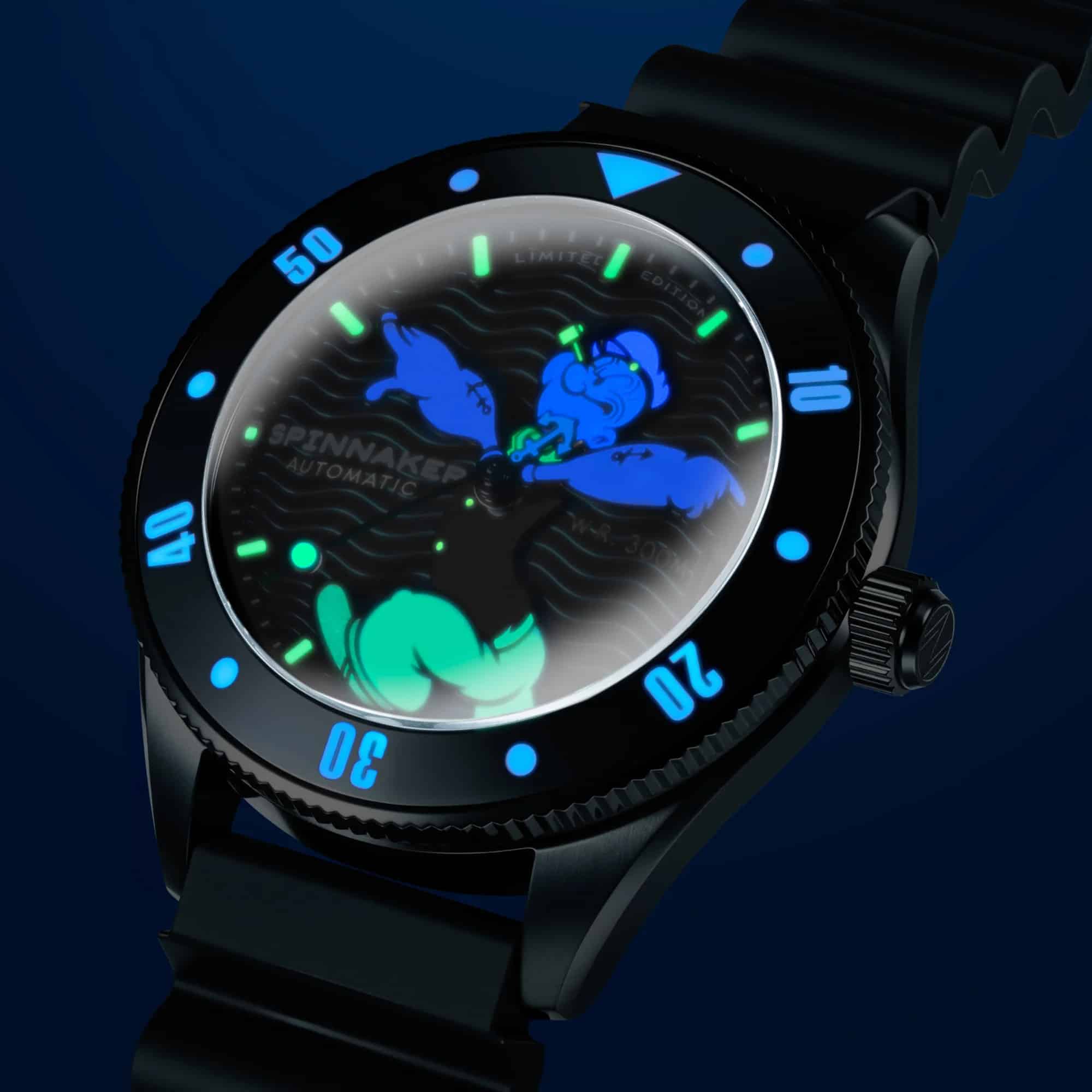 MONTRE SPINNAKER CHALLENGER POPEYE ANCHOR ARMS NOIR – Image 4