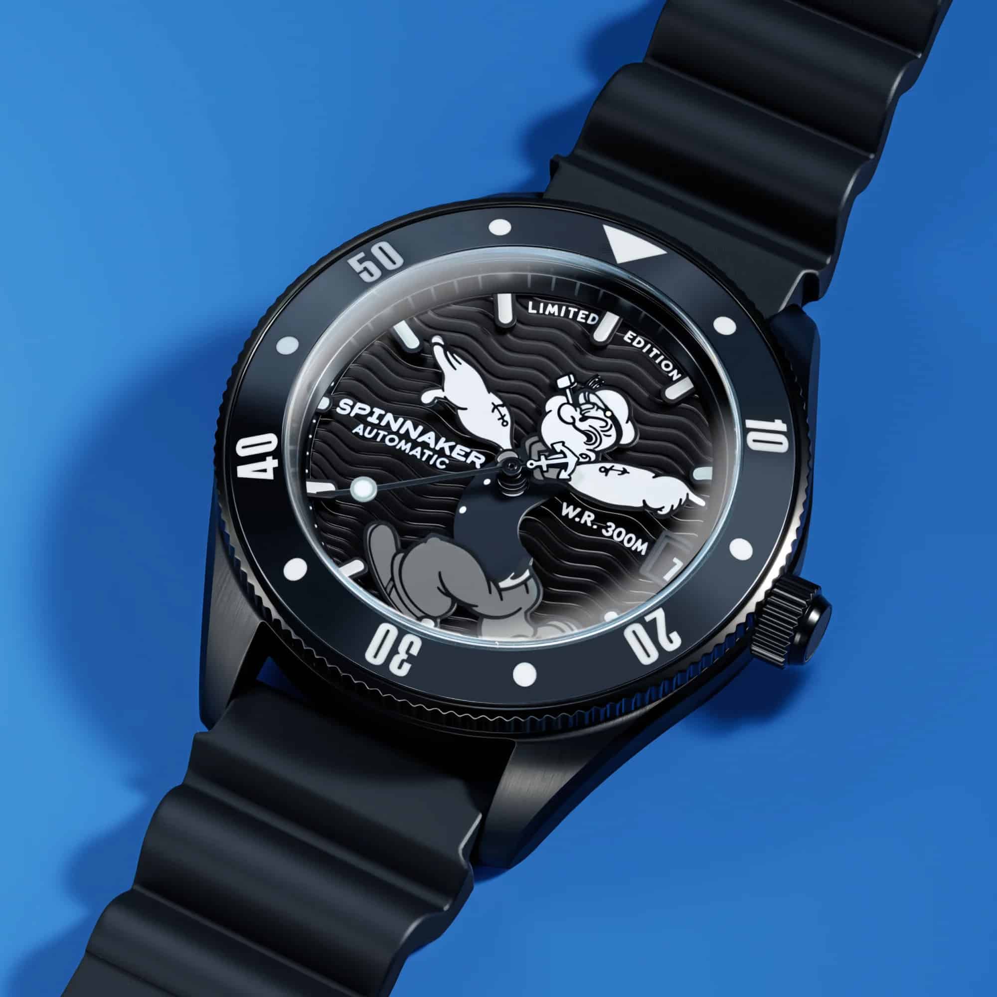 MONTRE SPINNAKER CHALLENGER POPEYE ANCHOR ARMS NOIR – Image 3