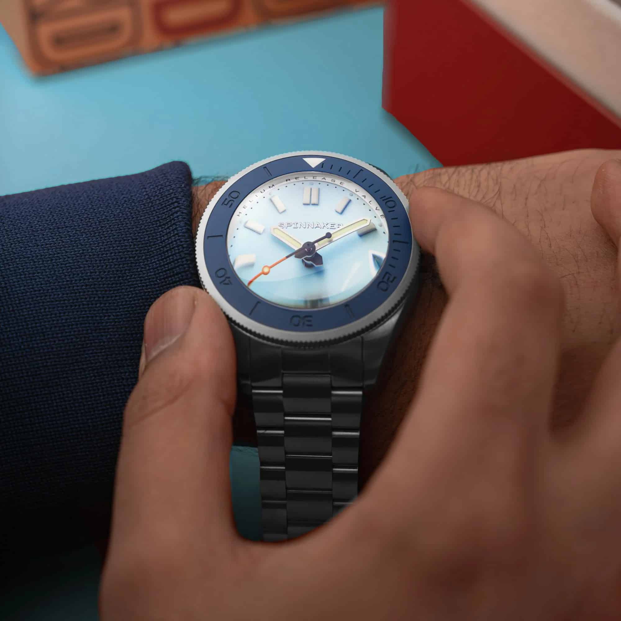 MONTRE SPINNAKER PICCARD AUTOMATIQUE BLEU – Image 3