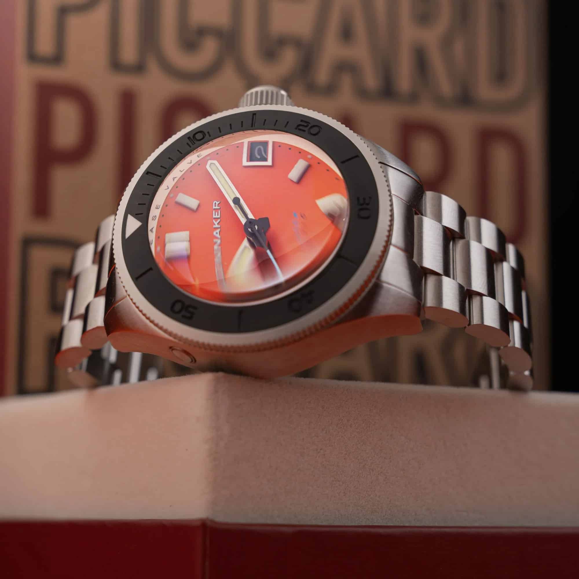 MONTRE SPINNAKER PICCARD AUTOMATIQUE ORANGE – Image 4
